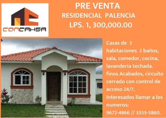 Preventa de casas en residencial palencia sps en San Pedro Sula - Casas en  venta | 29804